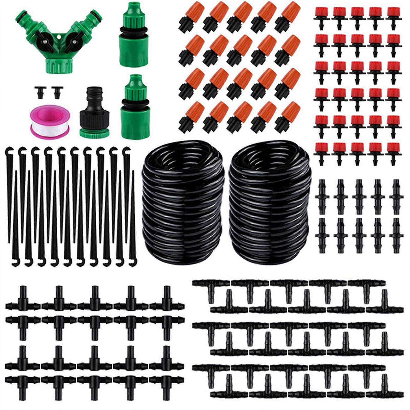 Garden Hose Irrigation System Kit Garden Hose Micro Drip Watering Kit Perfect for Lawn Garden and Yard