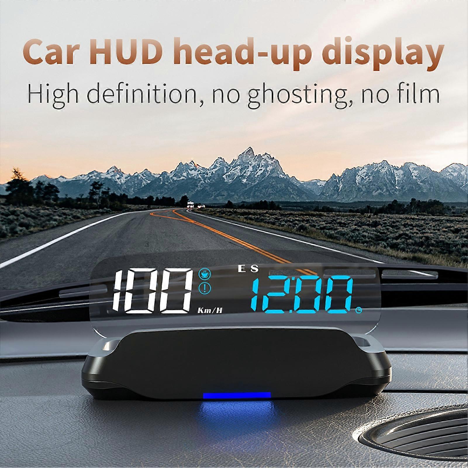 Jauge HUD de voiture universelle pratique à installer compteur numérique de voiture adapté à toutes les utilisations automobiles