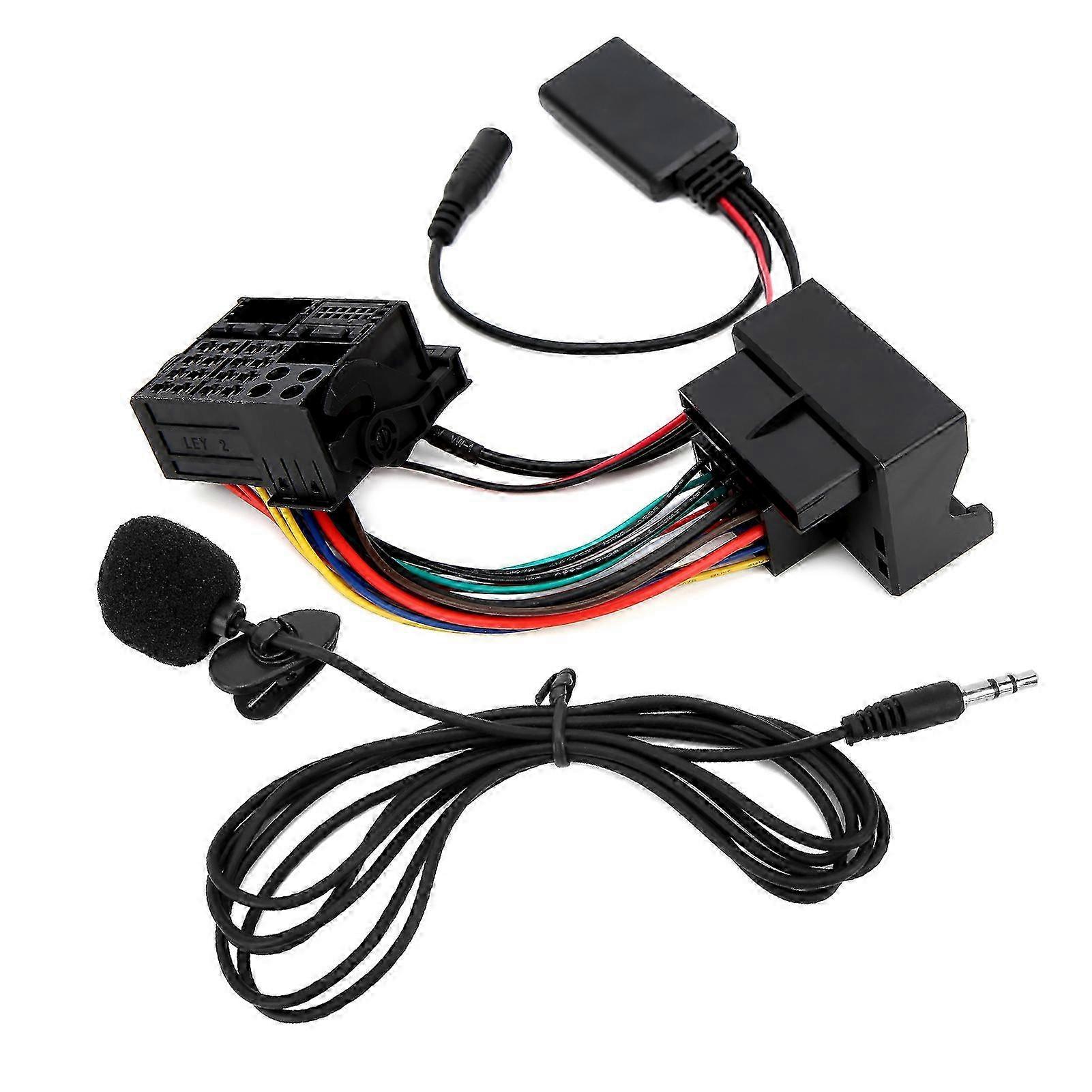 Adattatore per microfono Cavo audio ausiliario Bluetooth 5.0 Plug and Play di ricambio per serie 5 E60 E61 2002-2014 jkw