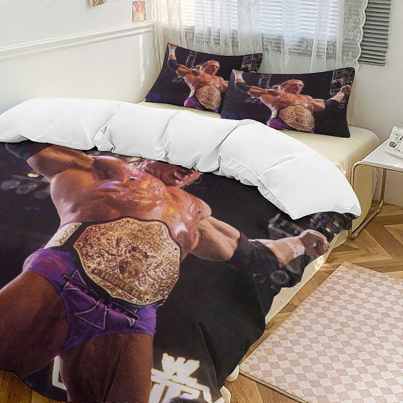 c805 WWE 2 Capa de Edredom de Cama Conjuntos de Cama de Microfibra Conjuntos de Edredom Leve de 3 Peças, 1 Capa de Edredom e 2 Fronhas para Crianças ee805