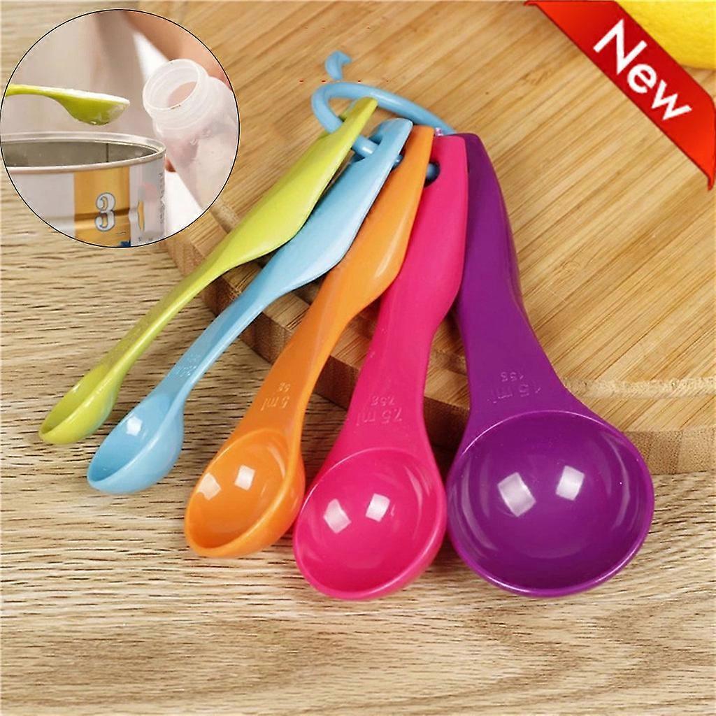 5pcs Colorful Measuring Spoons Set Kitchen Tool Utensils Cream