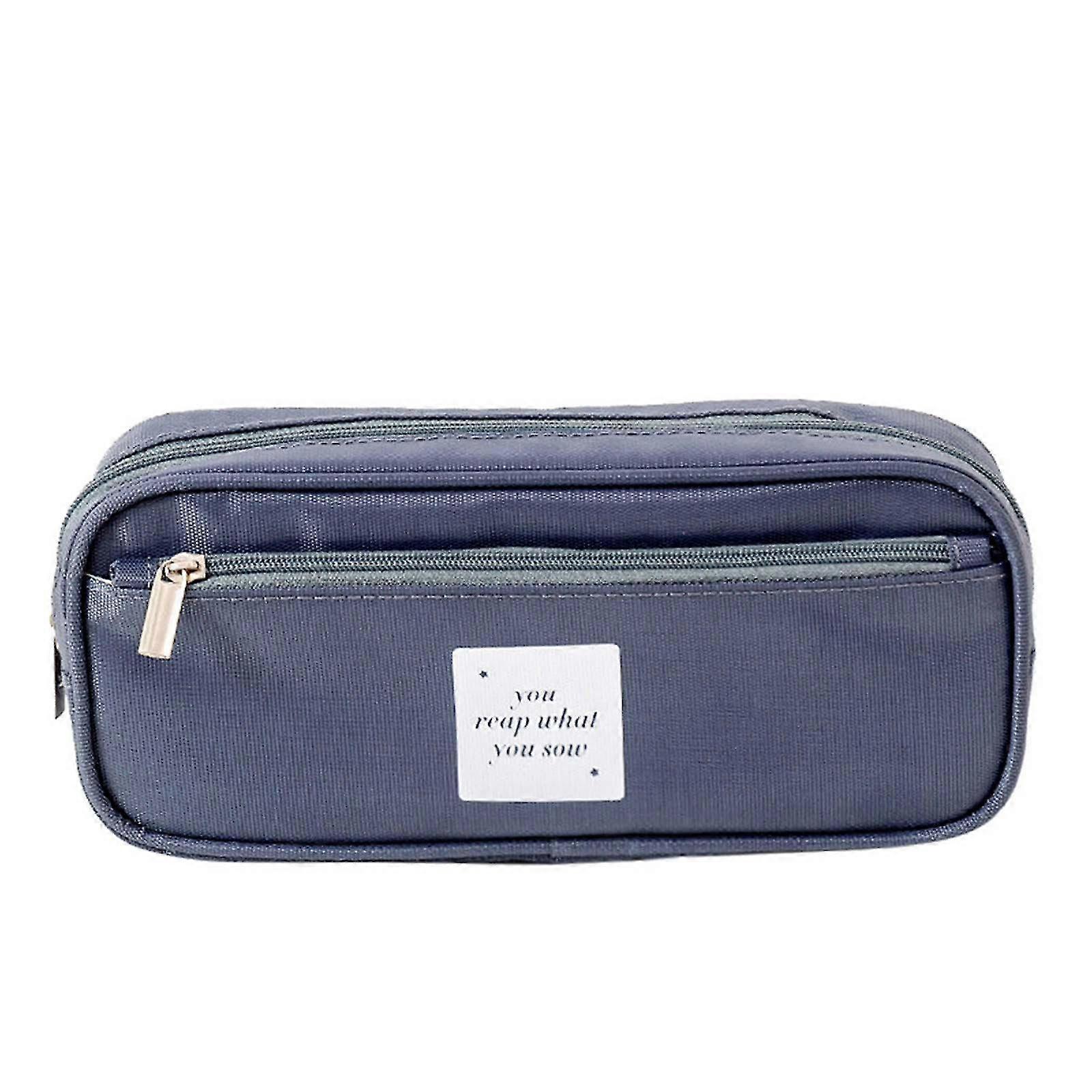 Multifunctional Nylon Pencil Case Double Layer Large Capacity Waterproof Pencil Case
