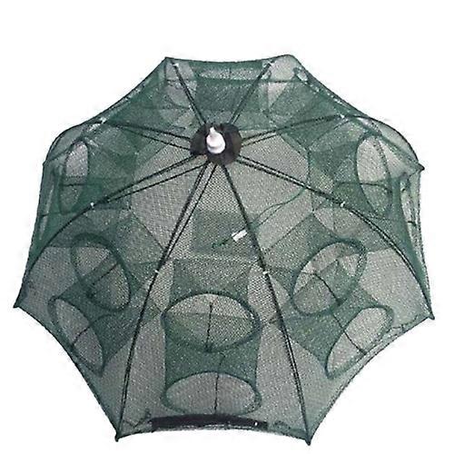 16 Holes Automatic Foldable Fishing Net Nylon Shrimp Crab Minnow Trap Fish Cast Net Fishing Tackle
