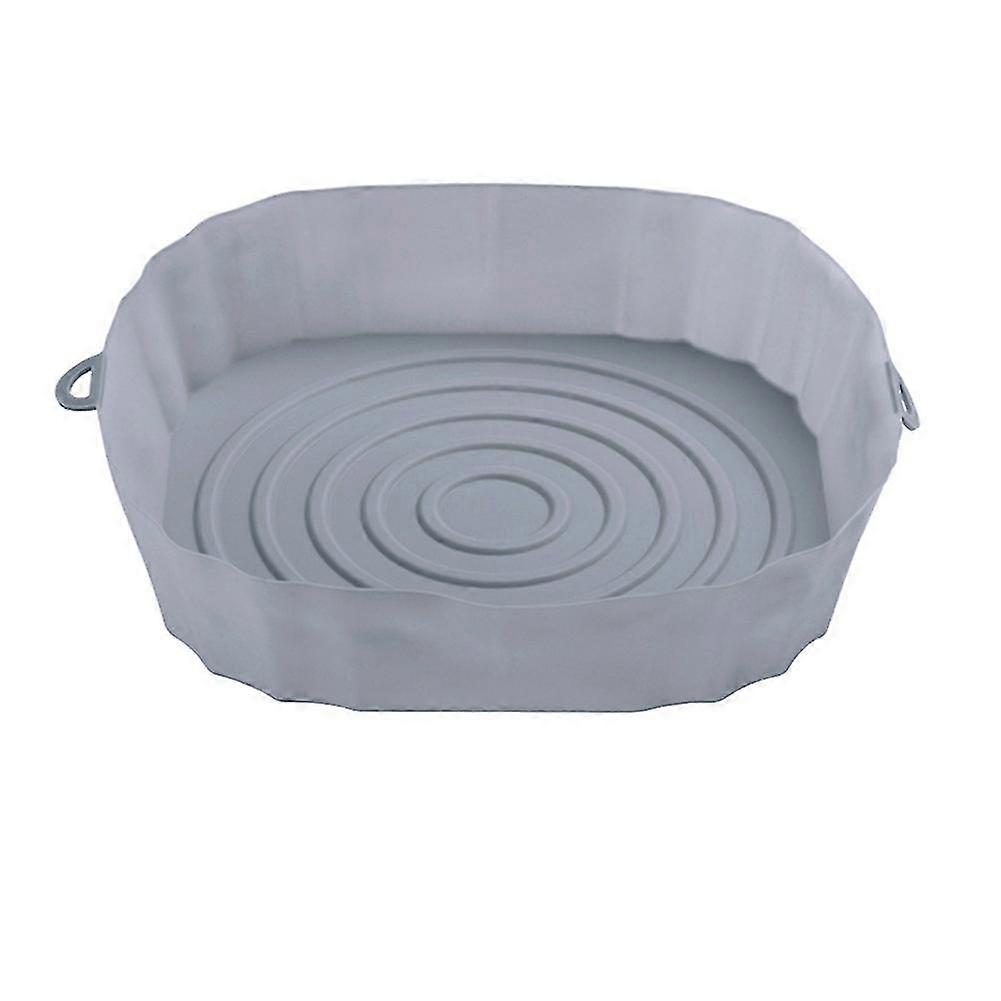 8pcs Fryer Grill Accessories Reusable Baking Tray With Handle Non-stick Silicone Pot For Oven Micro