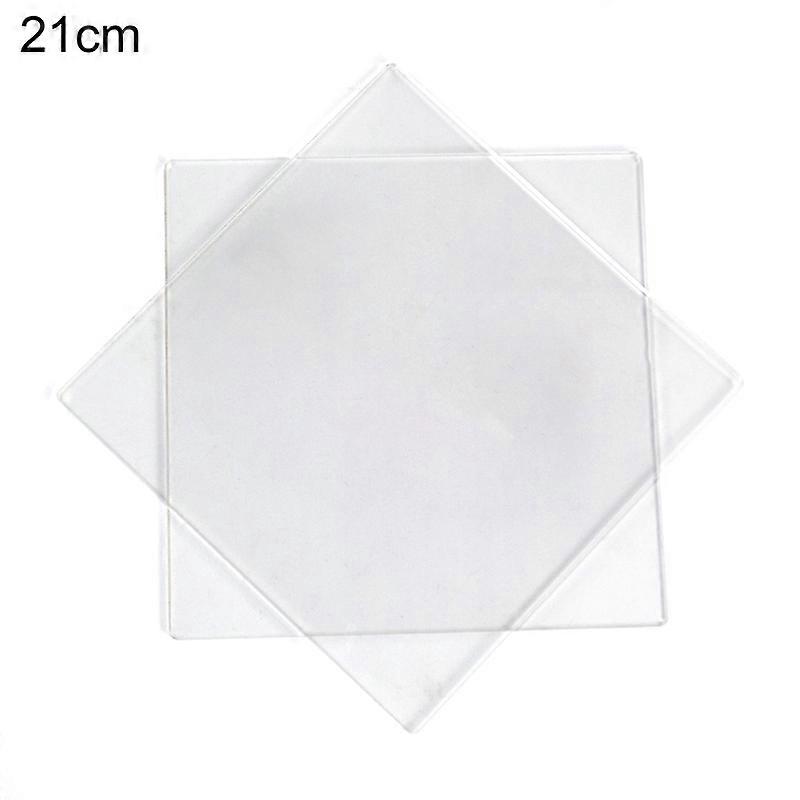 2Pcs Non-Stick Square Acrylic Cake Disks Set Baking Serving Buttercream Disks Set Kitchen Tool