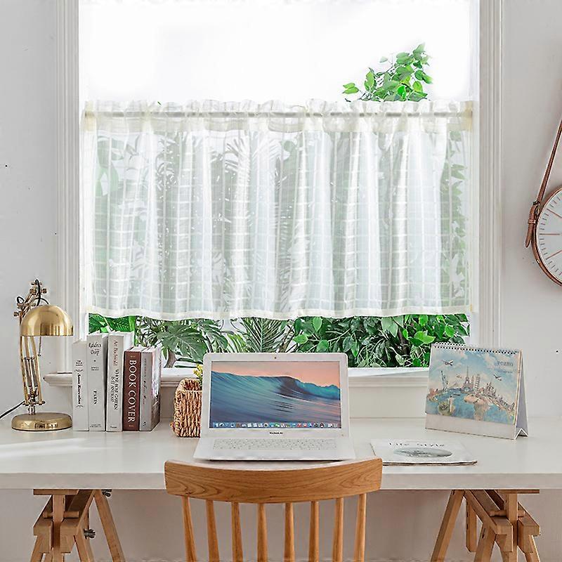 Short Curtain Air Drainage Tear-resistant Non-fading Easy To Install Translucent Partition Window white