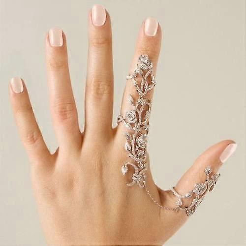 Multiple Finger Stack Knuckle Band Crystal Set