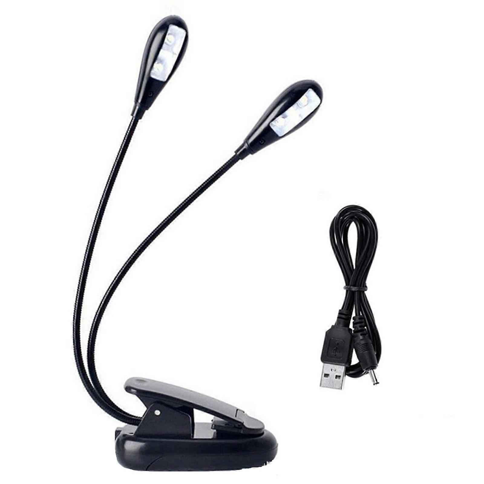 Dual Heads Rechargeable Book Light for Reading