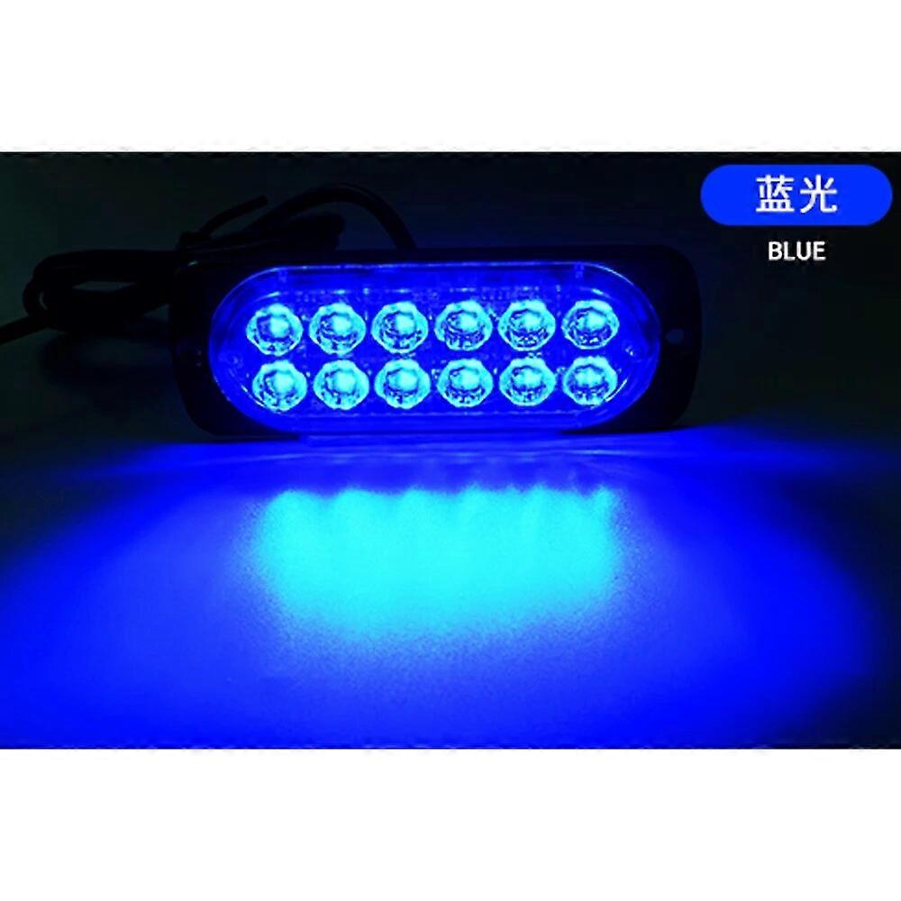 1PCS 12LED Flashing Warning Light 17 Flashing Modes Beacon Side Indicator Light Emergency Lamp 12/24V for car truck Trailer SUV