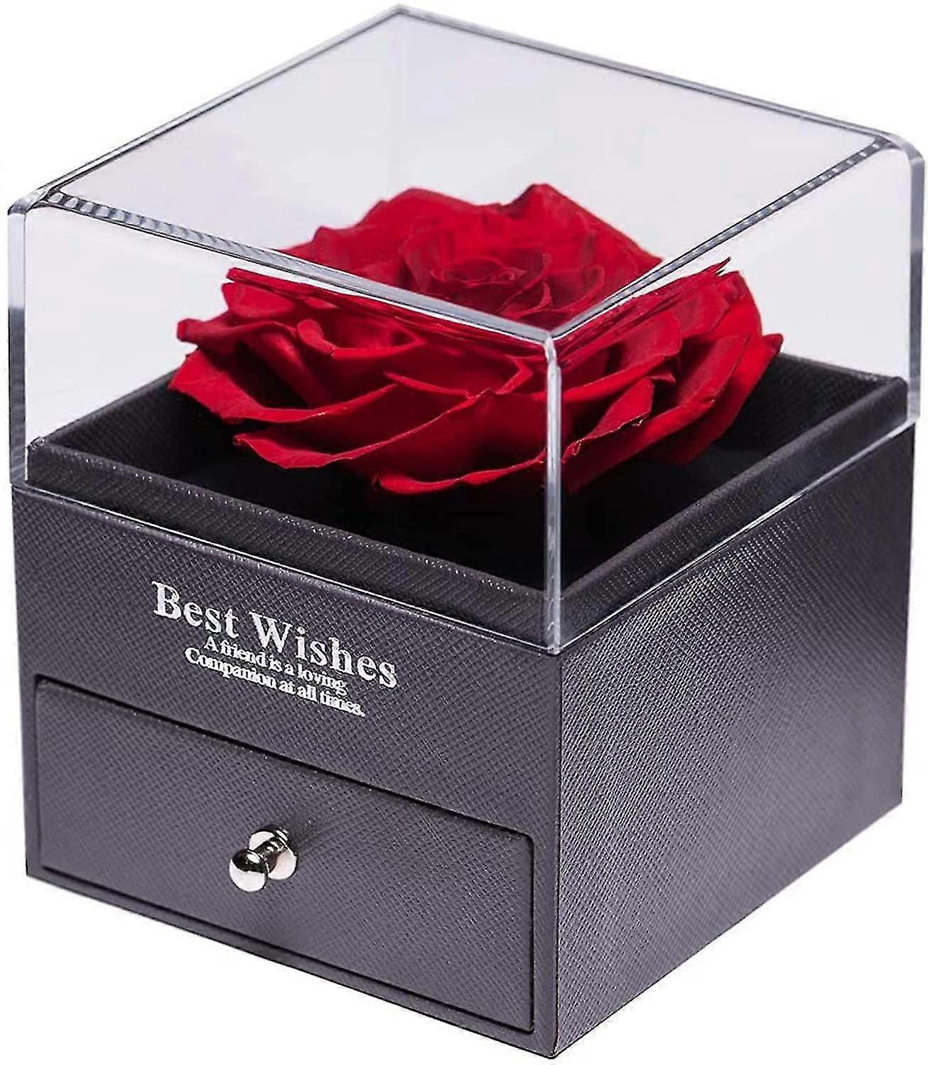 Rose Box, Infinity Rose Sieraden Gift Box, Echte Roos Rood, Rose Gift Kit