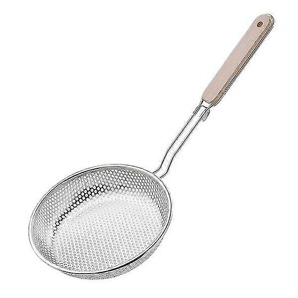 1pc Stainless Steel Colander With Long Handle Filter Spoon Kitchen Gadget