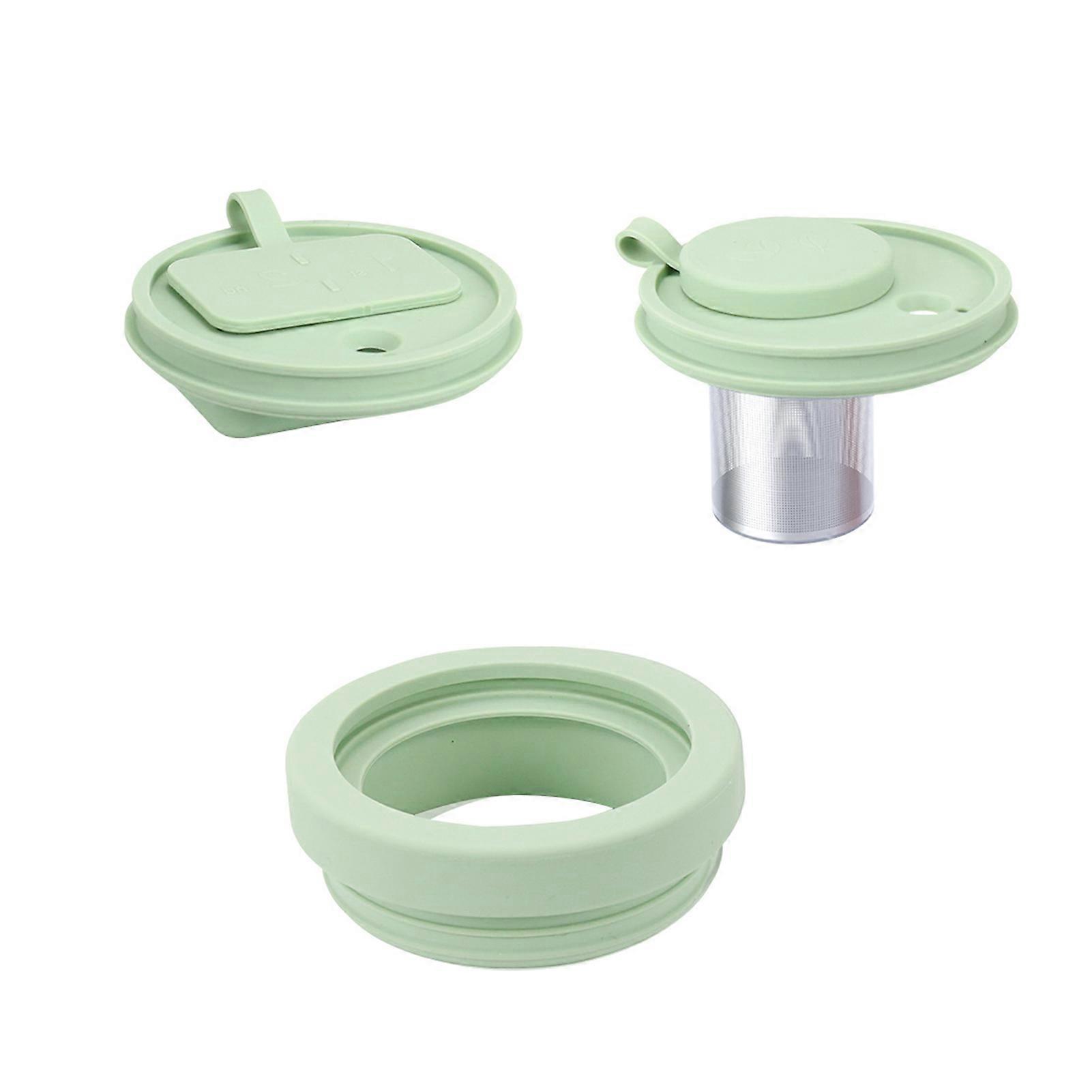 40oz Tumbler Lid Replacement with Pill Box Coffee Funnel Leak-Proof Design Silicone Lid for Cups Multifunctional Reusable Cup Cover