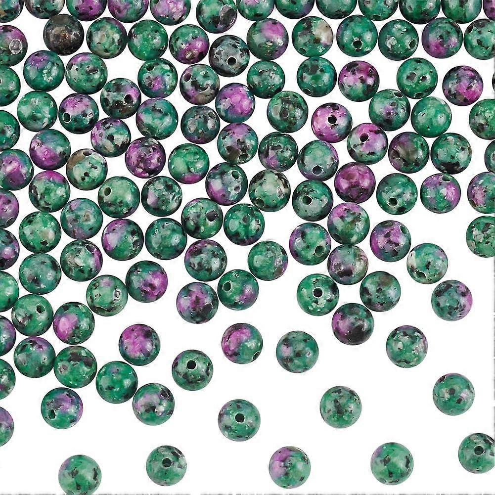 128Pcs 6mm Synthetic Zoisite Beads Natural Zoisite Beads Strands Round Loose Gemstone Beads Energy Stone for Bracelet Necklace Jewelry Making