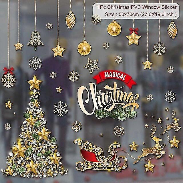 Weihnachten Fenster Aufkleber Weihnachtsmann Frohe Weihnachten Dekorationen Für Zuhause Weihnachtsschmuck Navidad Weihnachtsgeschenke Neujahr
