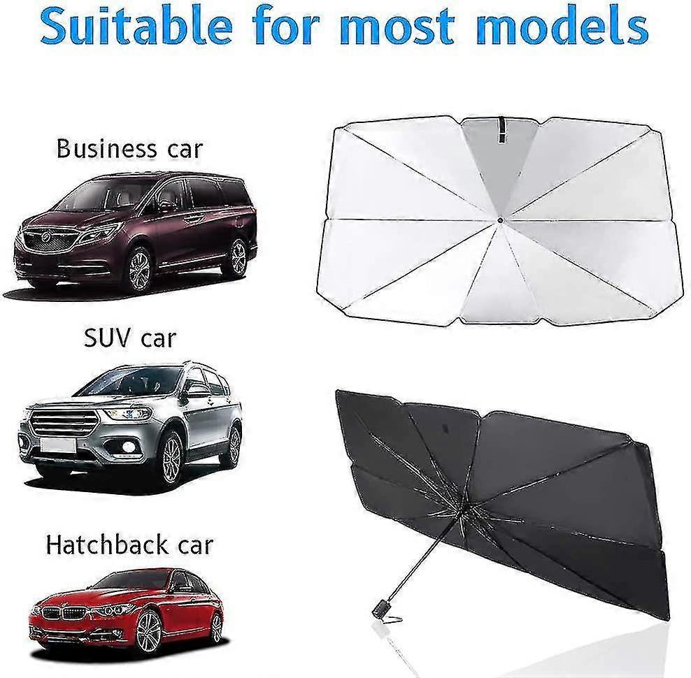 Windshield Sun Shade - Car Sun Shade With Foldable Umbrella Sun Shade