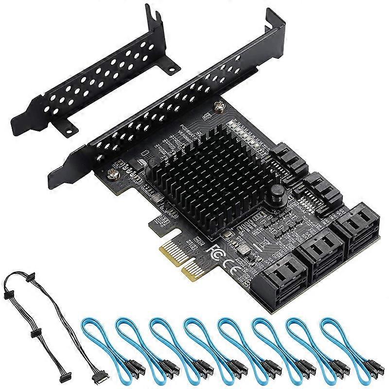 Κάρτα PCIE SATA 8 θυρών, κάρτα PCIe SATA 3.0 6Gbps, κάρτα επέκτασης ελεγκτή PCIe σε SATA, Upport 8 S