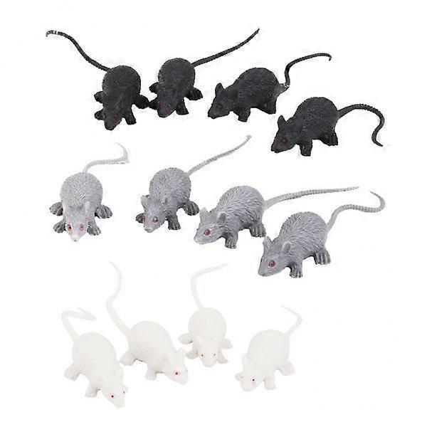 4xPlastic Artificial Mouse Animals Model Toy 12pcs