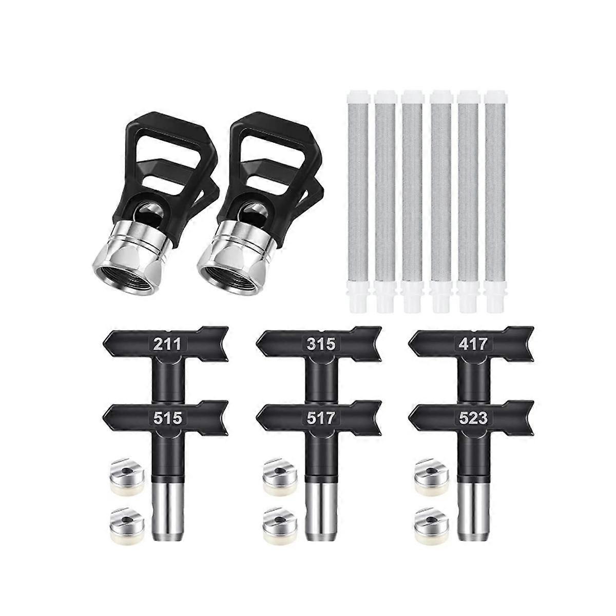 14Pcs Spray Tips, Reversible Airless Paint Sprayer Tips with Airless Spray Nozzles Tip for Airless