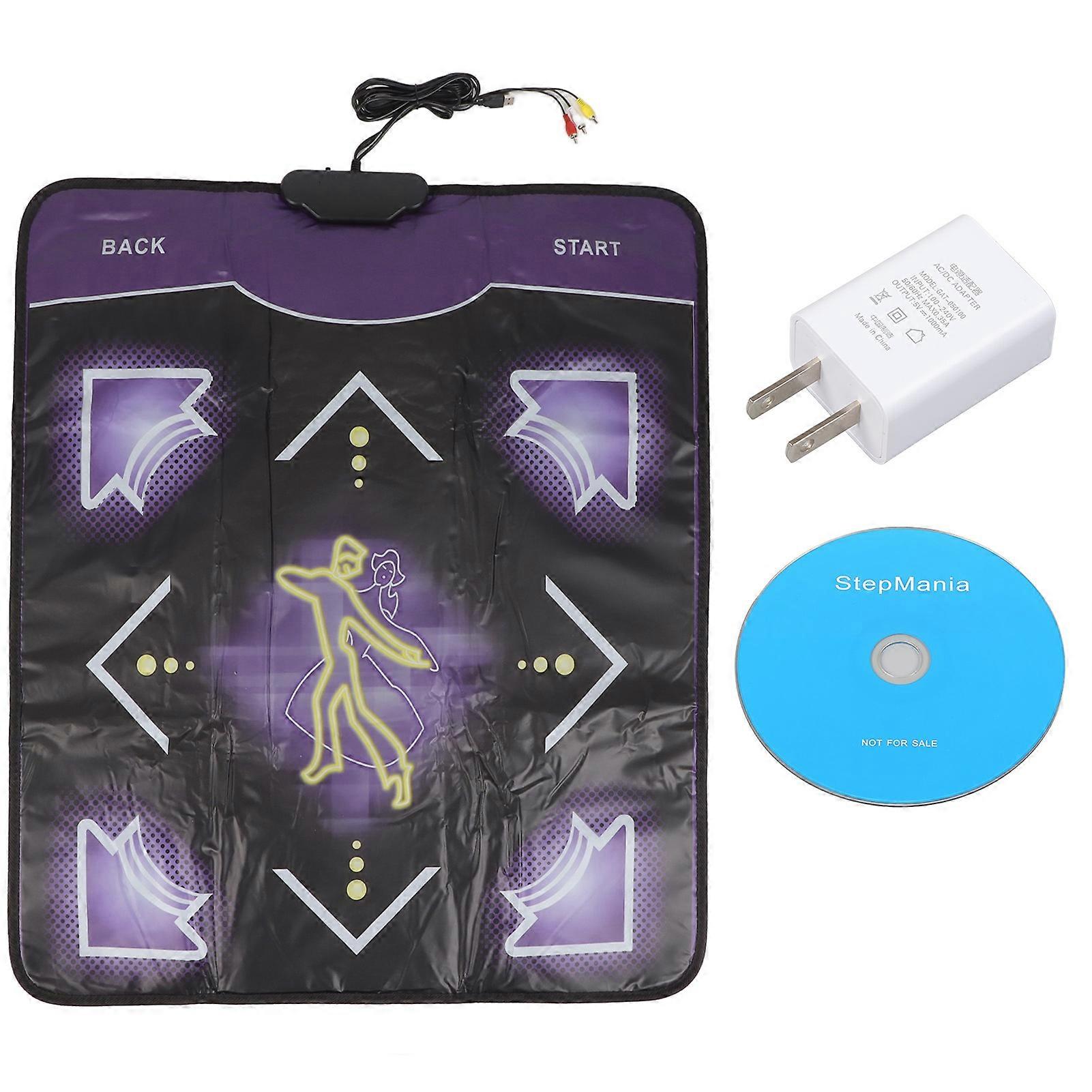 Single Dance Mat langlebige verschleißfeste 8 Bit Chip TV Computer Dual Use Tanzmatte für Erwachsene und Kinder 100?240V US-Stecker