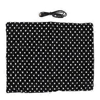 Heating Pad Washable Foldable 3 Temperature Adjustable USB Charging Pet Heated Pad for Cat Dog White Dot