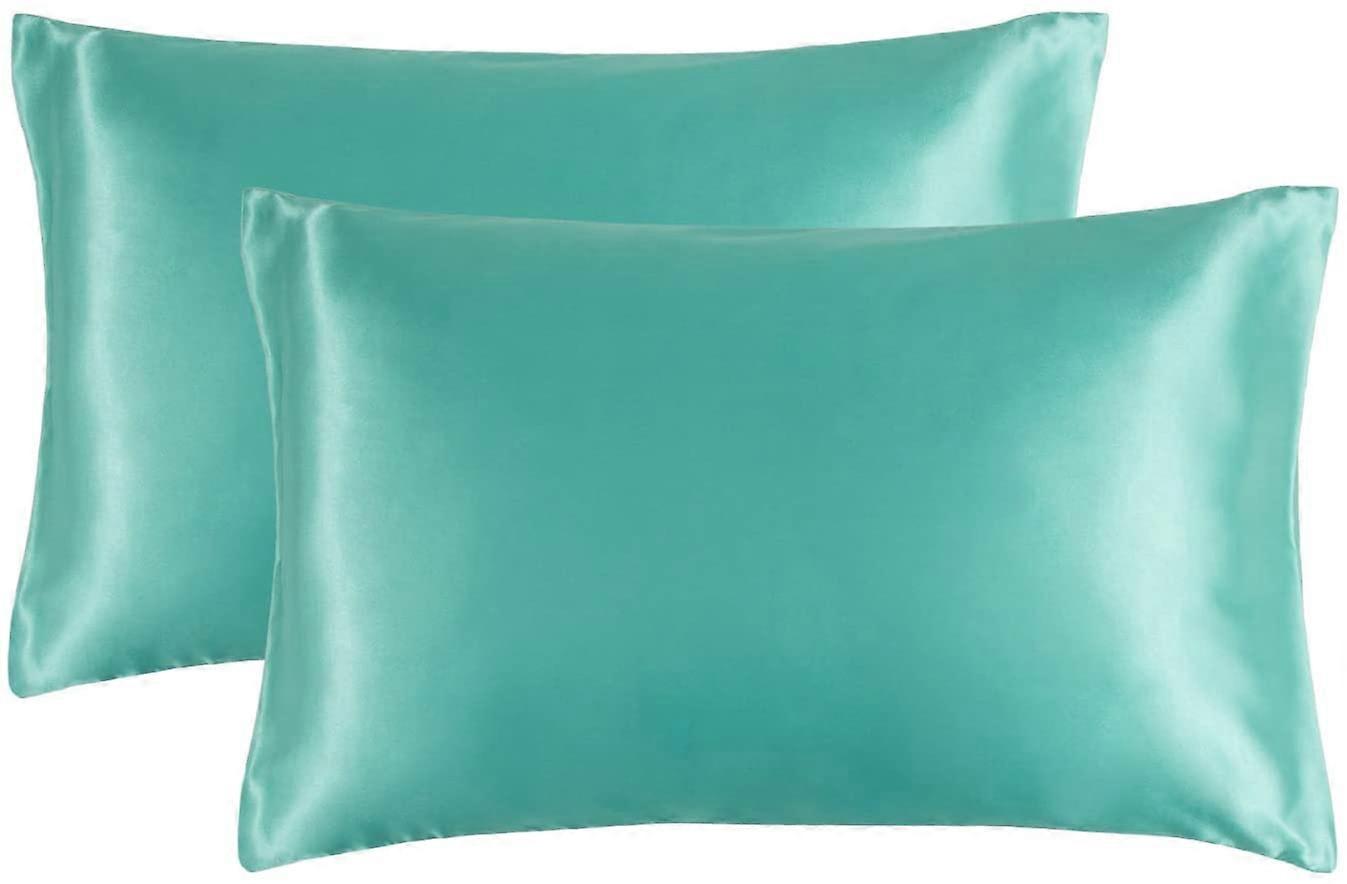 Satin Pillowcase for Hair and Skin, 2-Pack - Standard Size Pillow Cases - Satin Pillow Covers with Envelope Closure