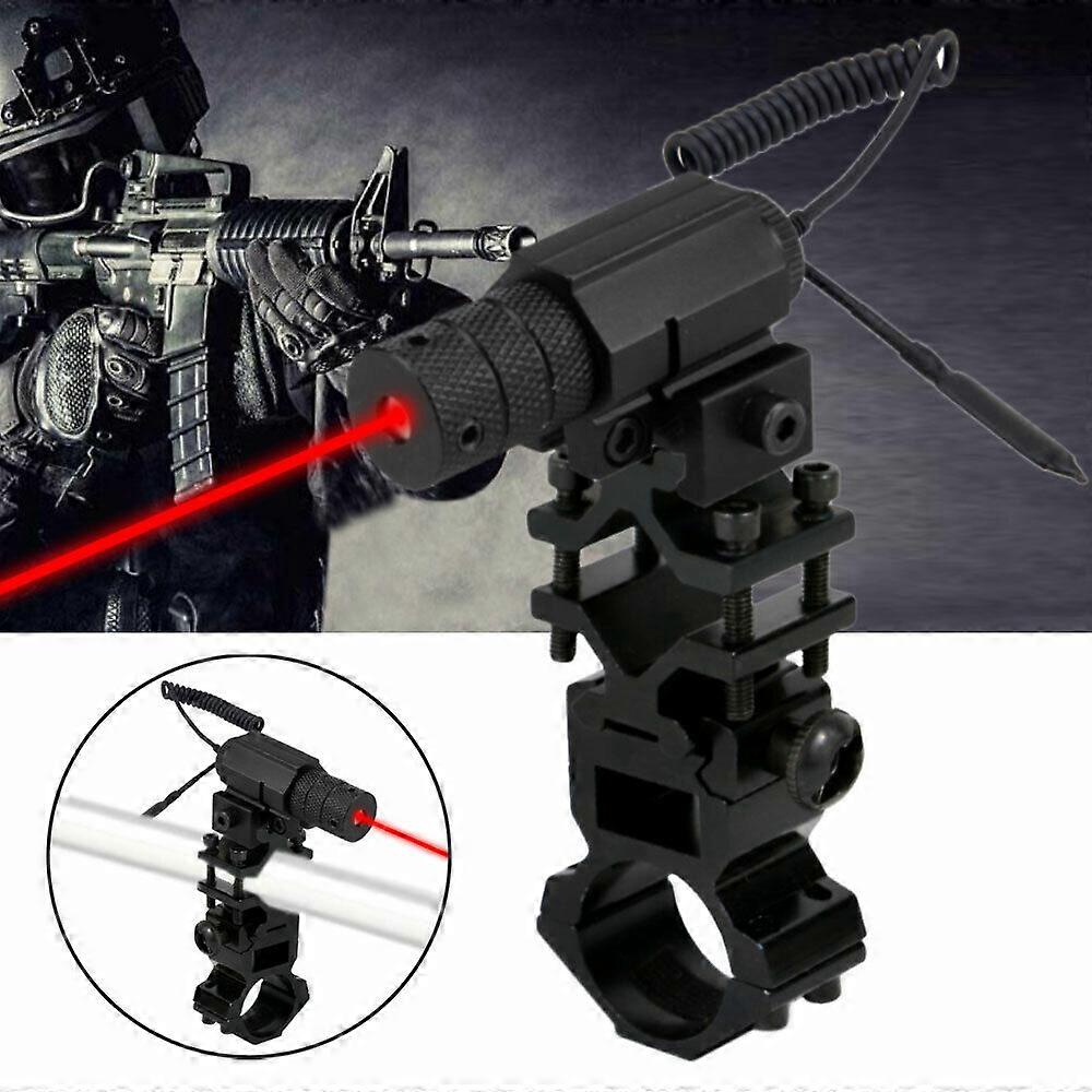 Tactical Red Dot Laser Sight Rifle Gun Scope Rail Mount+Remote for Hunting