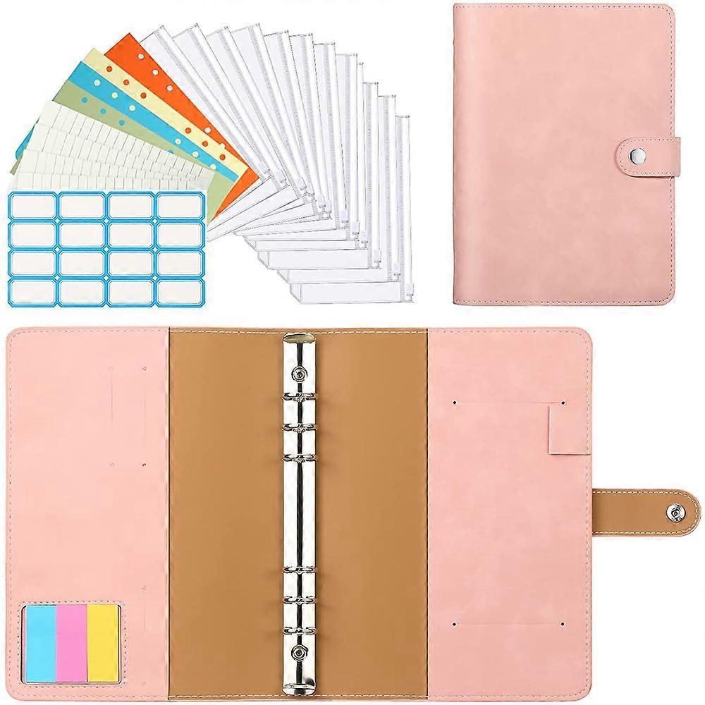 Refillable PU Leather Notebook Binder - 6 Ring Binder for A6 Filler Paper