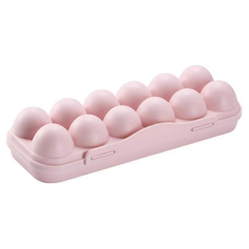 12 Grids Portable Egg Box Shockproof Plastic Egg Holder Egg Storage Box