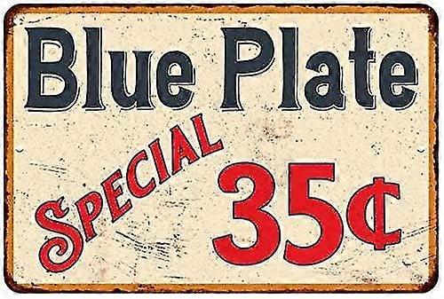 Placa Azul Especial Vintage Look Chique Distressed 8x12 polegadas OU 12x16 polegadas Modo 3748