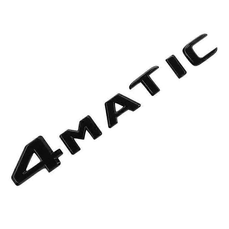 4MATIC Black Auto Trunk Door Bumper Badge Decal Emblem Adhesive Tape Sticker Replacement for