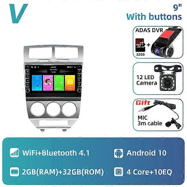 Autoradio Android 2 DIN per Dodge Calibro 2007-2010 10.1