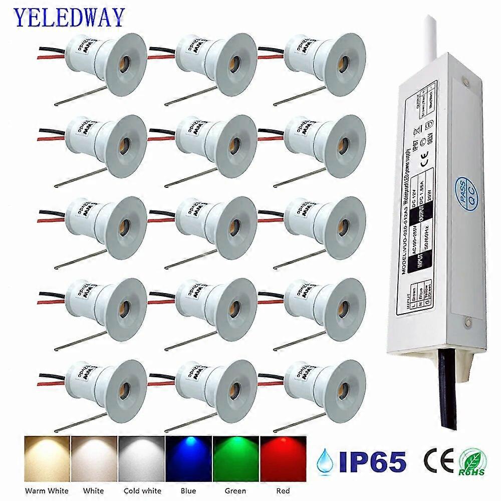 Mini Faretto da Incasso LED 12V 1W Incasso Piccolo Faretto Soffitto Cucina Camera Scala Faretto Led per Interni con Trasformatore AC110-220V