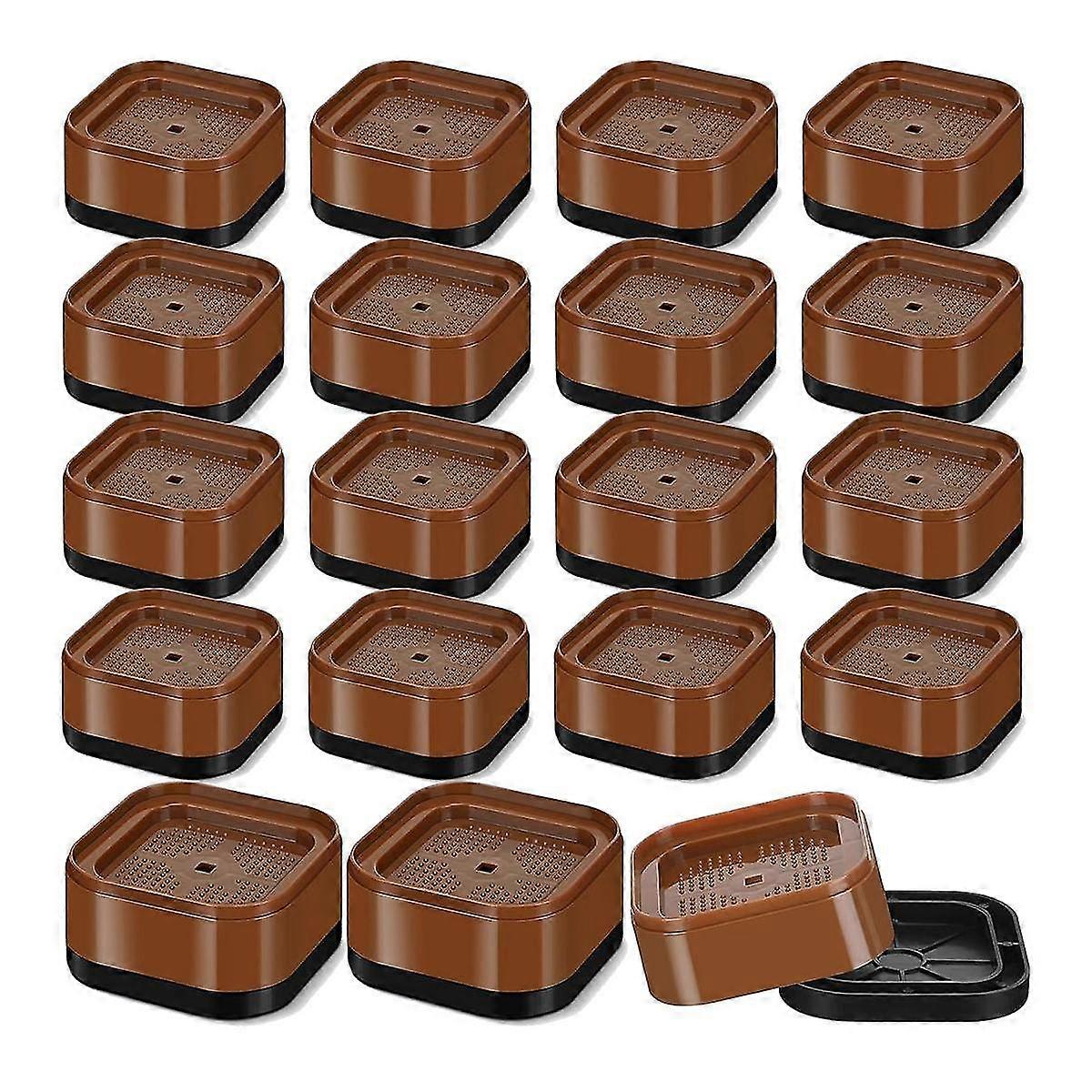 Furniture Risers Adjustable Bed Risers Desk Leg Risers 1.38inch Stackable Heavy Duty Bed Lifts Risers Square Bed Raising