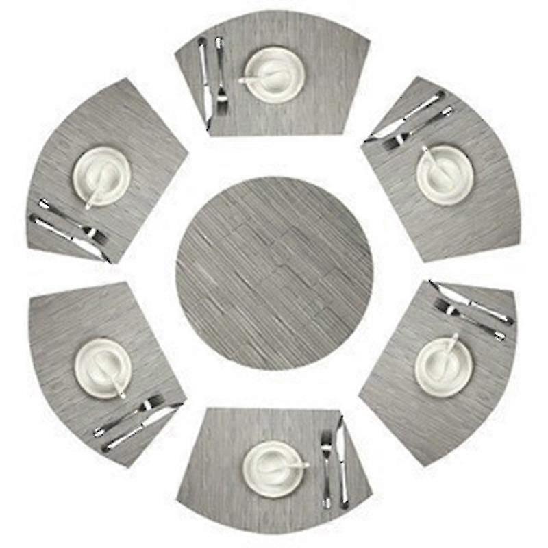 Round Table Placemats Set Of 7 Wed Placemat With Centerpiece Round Mat Ant Table Mats Washable