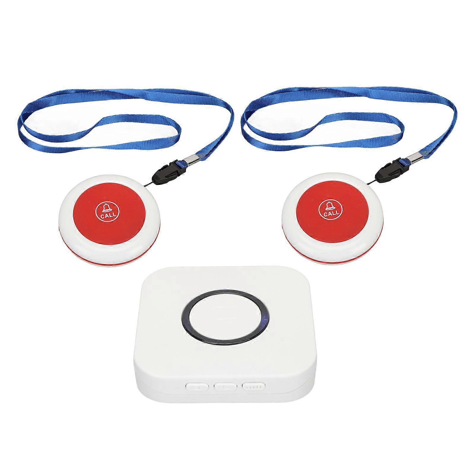 Wireless Caregiver Pager for Elderly Disabled - Long Distance SOS Call Button - 630m Range - Easy Pairing Long Battery Life