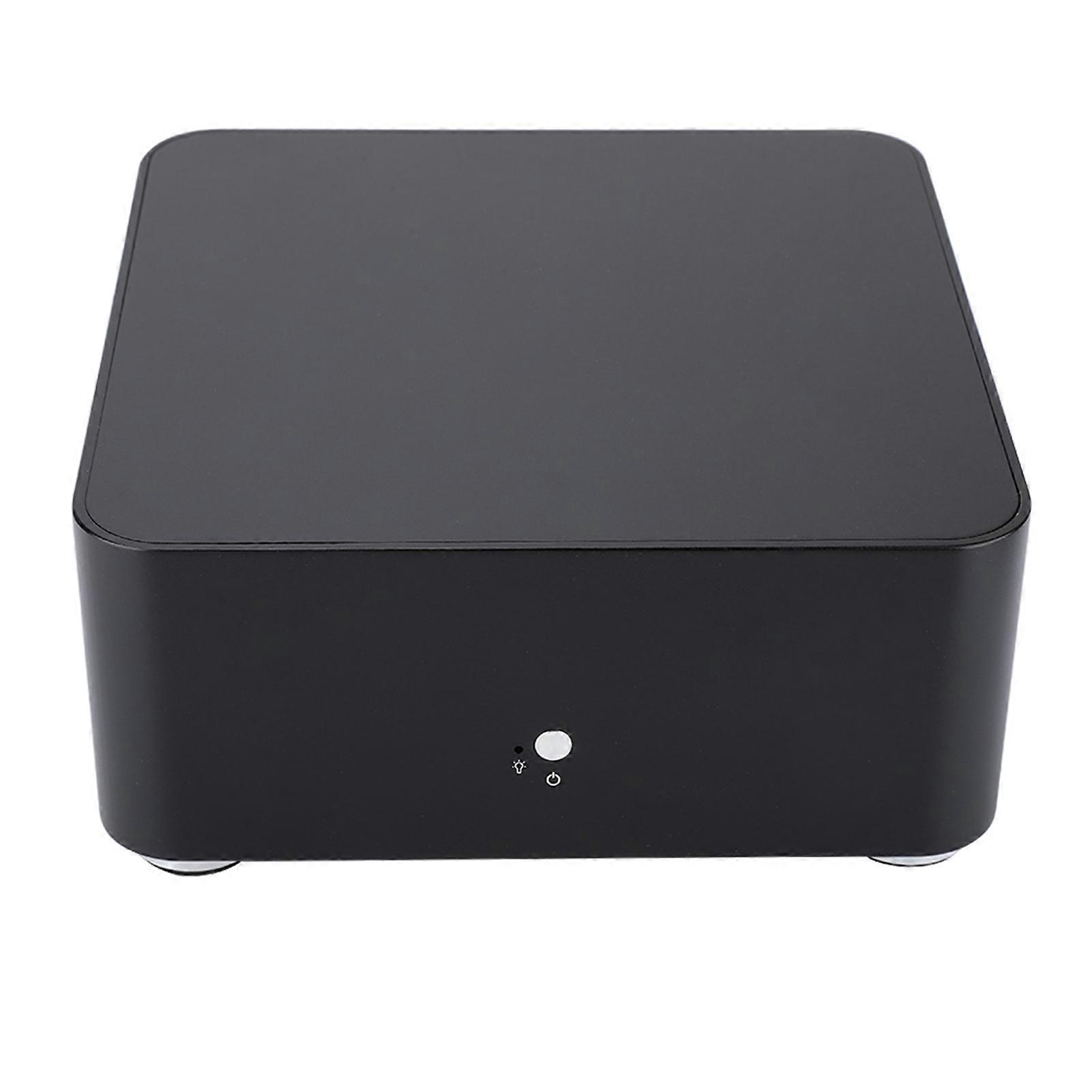 Mini ITX Aluminum Alloy HTPC Case - 3.5mm Thick Heightened Design with Heat Dissipation USB Interfaces