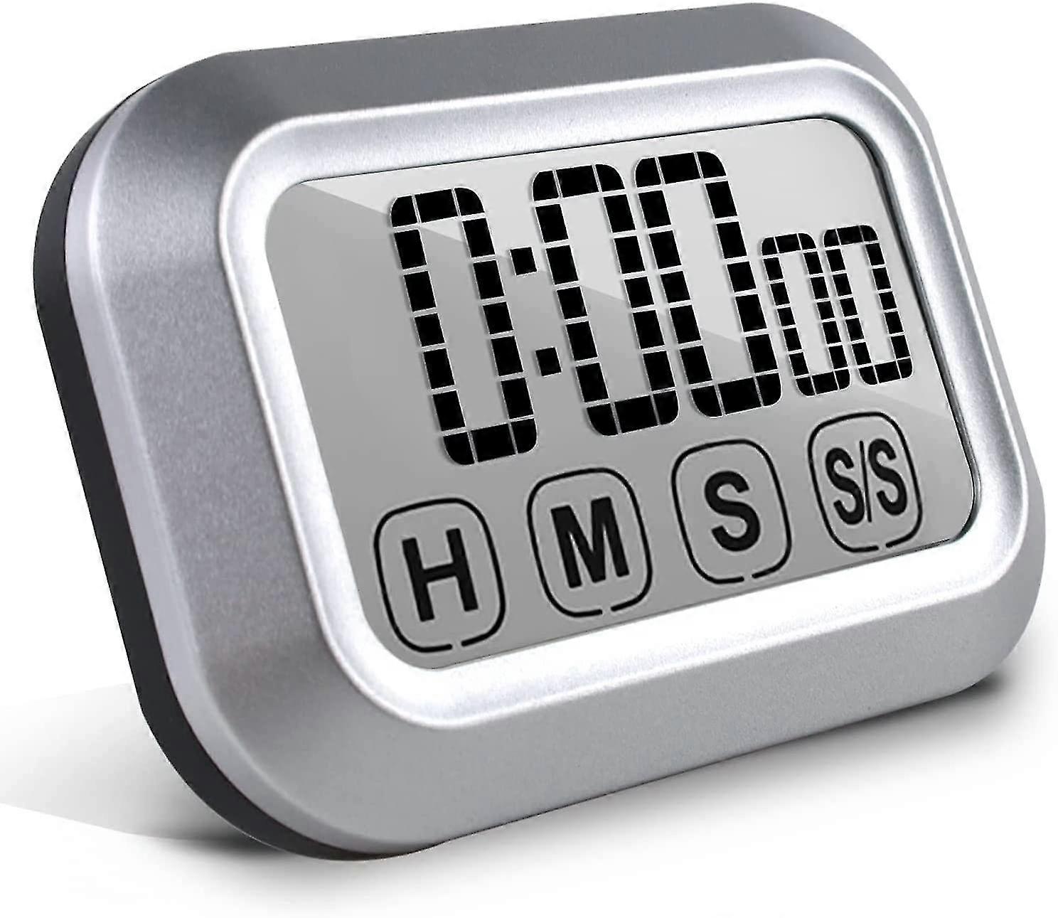 digital kitchen timer touch screen cooking, magnetic countdown timer, high volume, large led display
