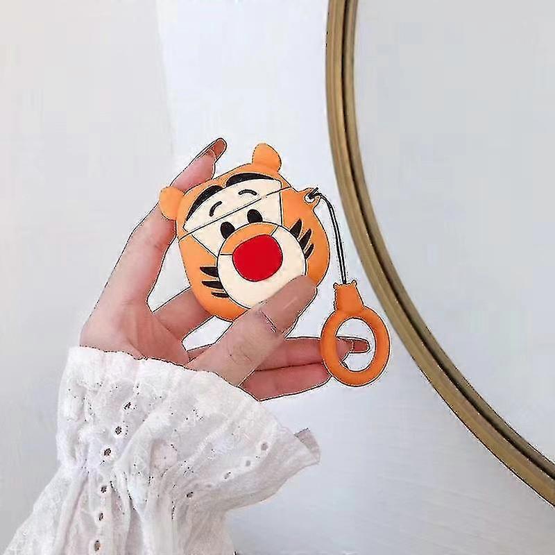 Airpods Silicone Case Compatible With Airpods 1 And 2 Case Funny Cute 3d Cartoon Cover [pet Series] (cute Tiger) PXCL