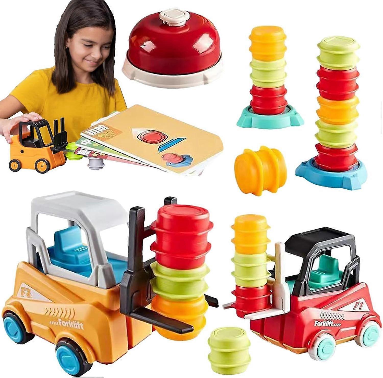 Engineer Forklift Transport Game | 2-Player Kids Sorting Game - Durable Forklift Truck Toys,100% New