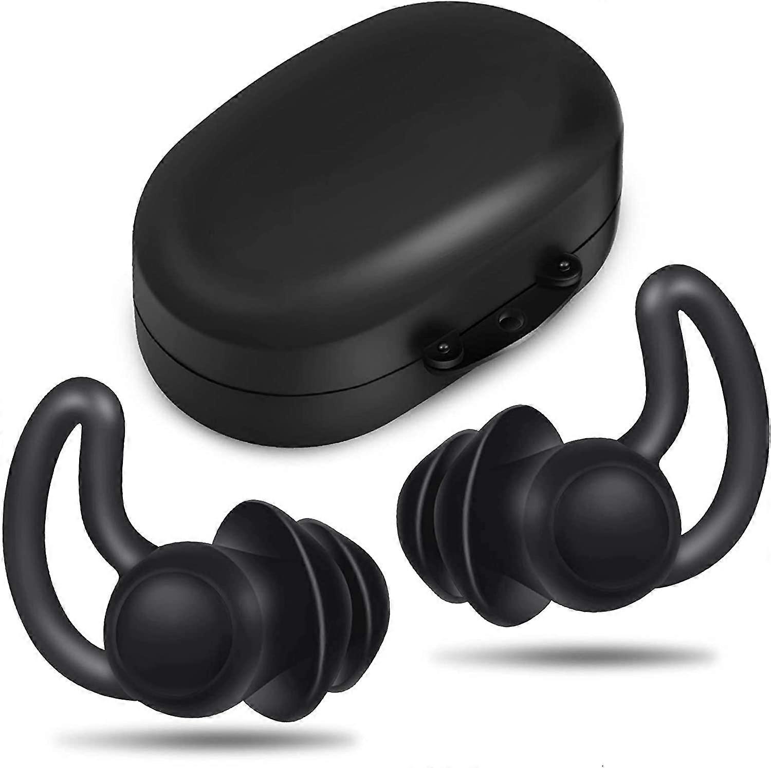 2 Pieces Ultra Comfortable Noise Canceling Sleeping Earplugs Silicone Noise Reduction Earplugs for Sleeping Snoring Running Shooting Traveling Concert