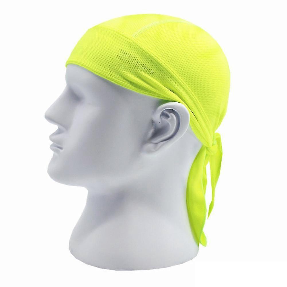 Green Solid Color Breathable Motorcycle Headscarf Bandana Cap 2pcs