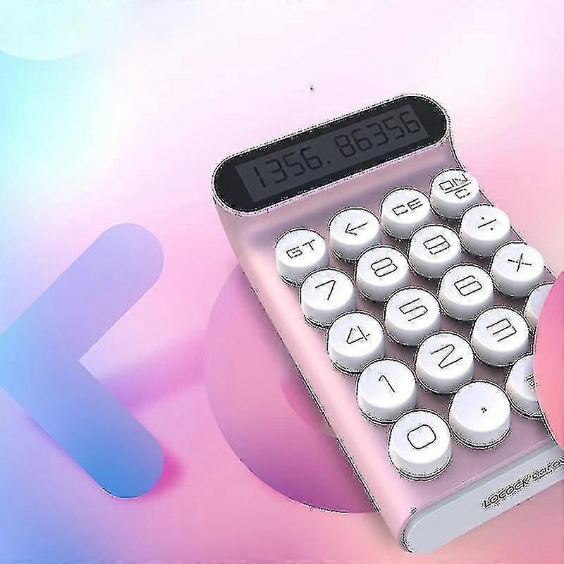 Multifunctional 10 Digital LCD Calculator, Portable 20 Keys, Mechanical Buttons - Black