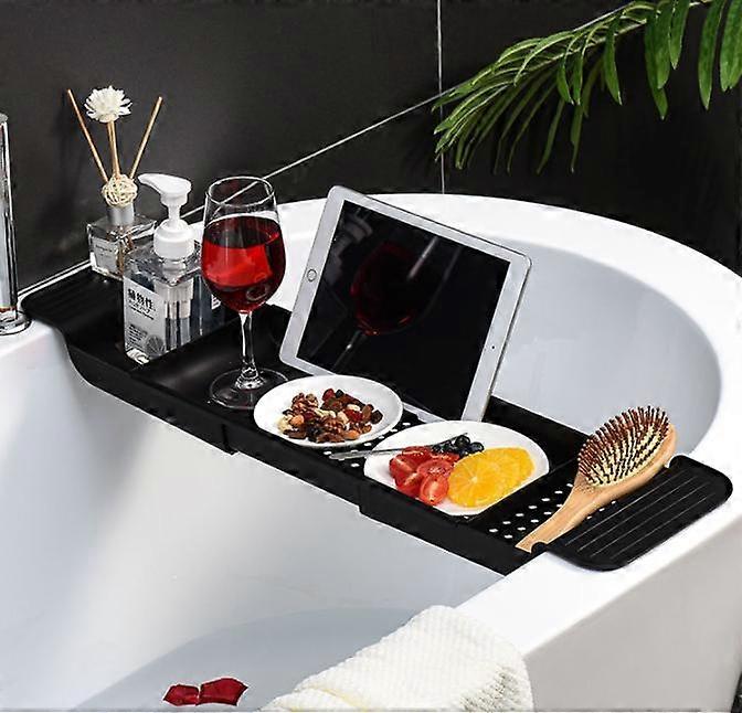 Bath Extendable Caddy Tray Bathtub Organizer Expandable Bathroom Rack