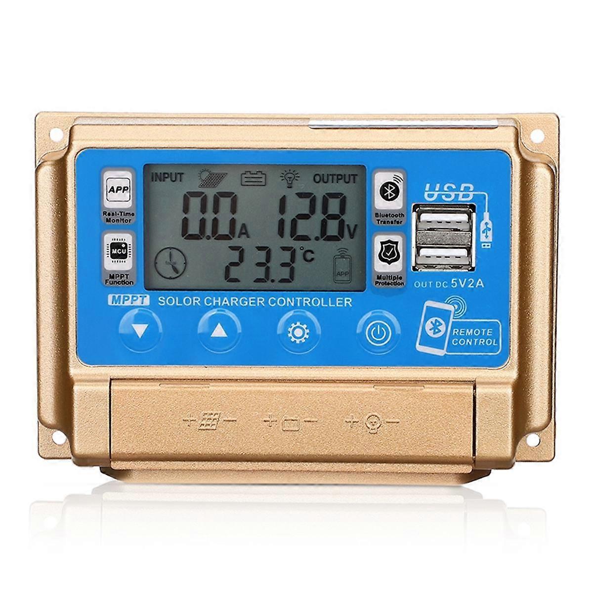 Zonnecontroller Adaptieve MPPT-zonnecontroller met Bluetooth 12V / 24V Solar Charge Controller-30A