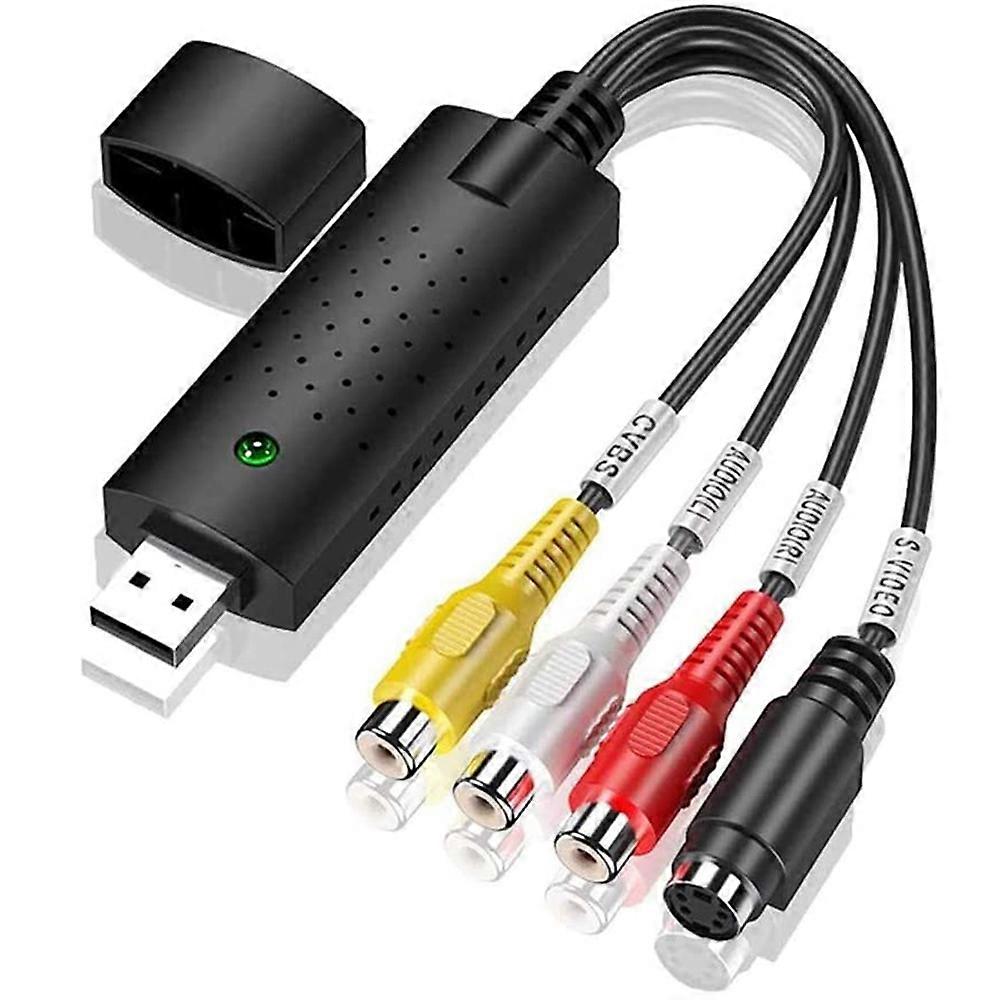 USB Audio Capture Adapter VHS VCR TV to DVD Converter Digital Video Grabber Recorder Device for Windows PC