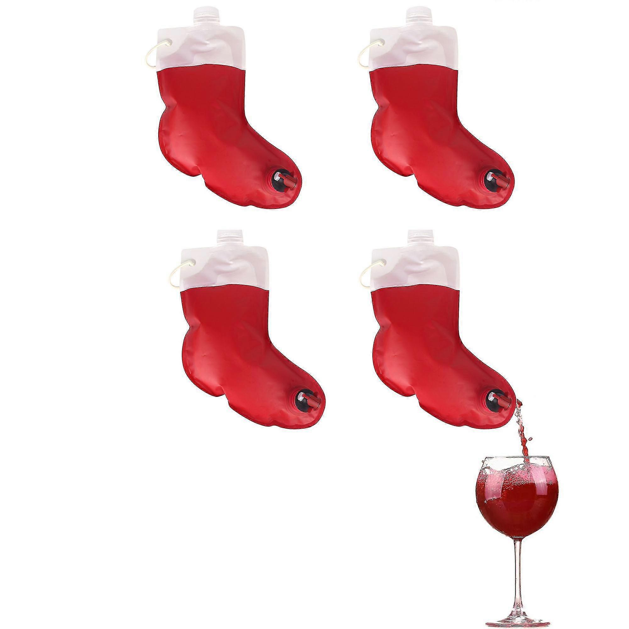 Julstrumpa vinpåse, julfest dricksvattenbehållare väska
