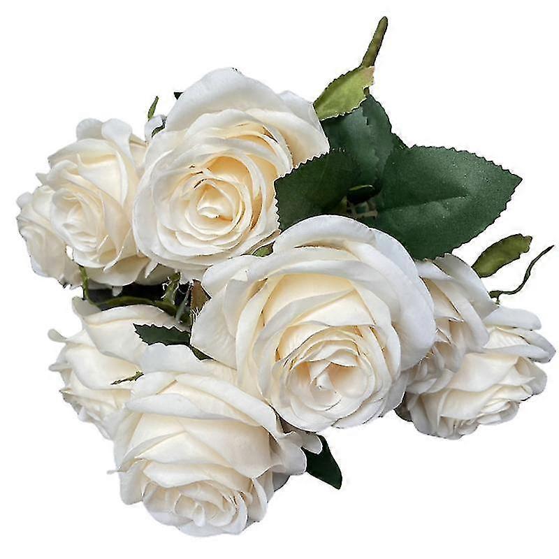 Realistic Artificial Flower Refreshing No Watering 9 Heads Multi Layers Petals Simulation Bouquet Ho