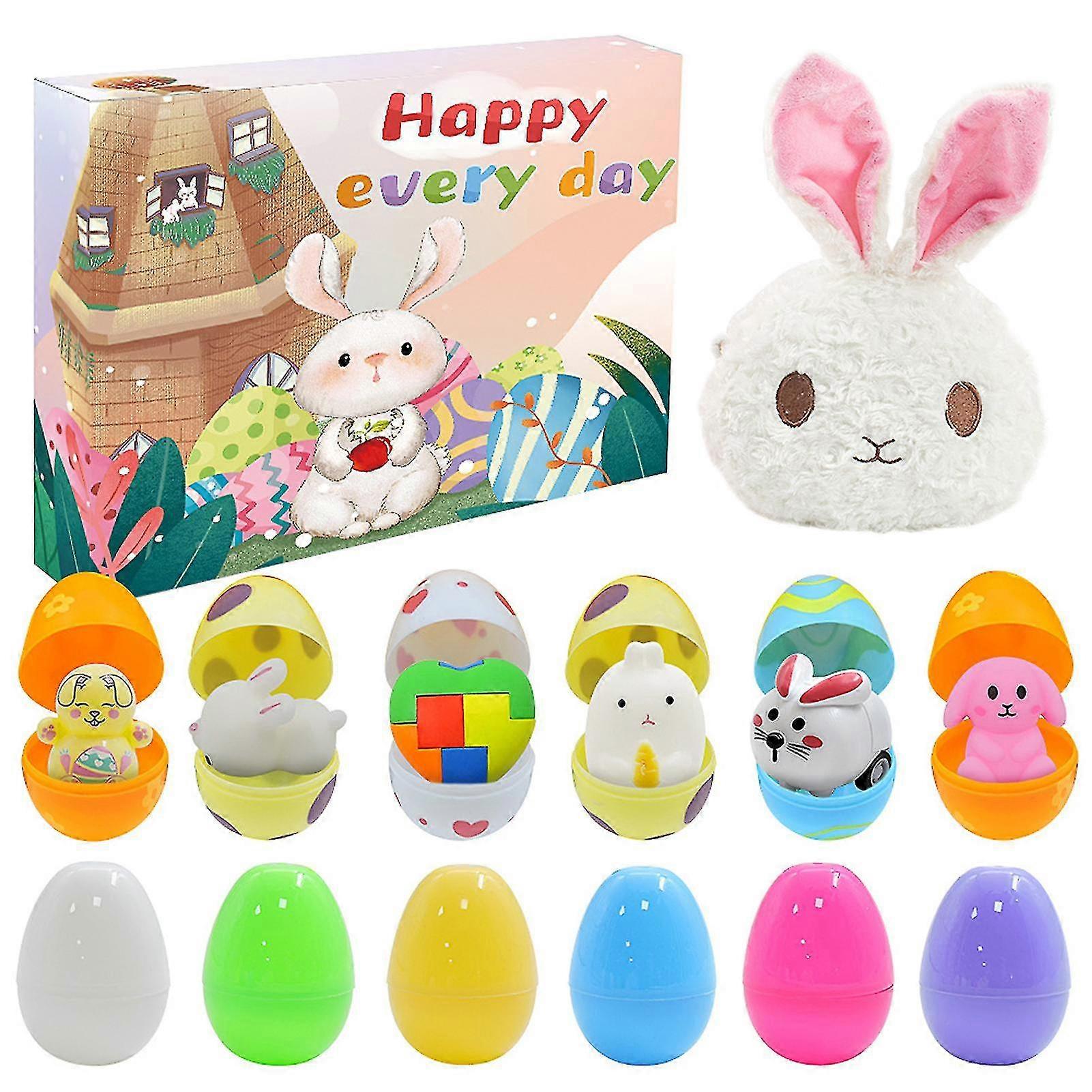 イースターエッグプラスチックエッグ面白いイースターエッグおもちゃ面白いプラスチックサプライズエッグイースターバスケットスタッファー幼児男の子女の子の卵