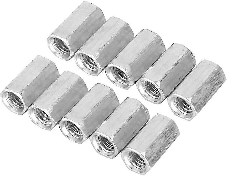 NutM8 Long Rod NutHex Hex Socket Nut Spacer Threaded Fasteners Threaded Hex Rod10pcs(M8*20)