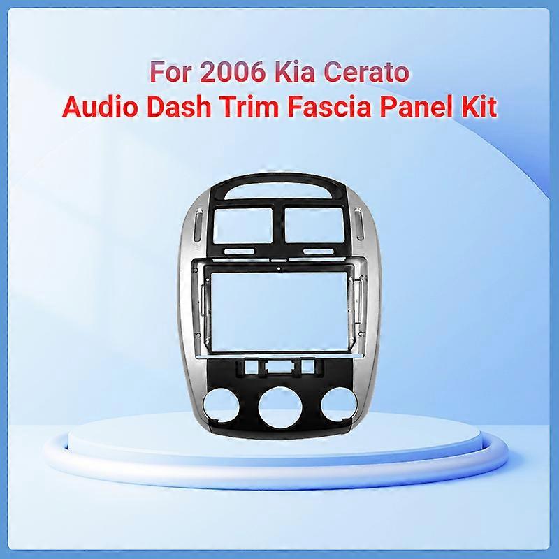 2din car radio frame 9 inch Silver Frame for 2006 Kia Cerato Audio Dash Trim Fascia Panel Kit
